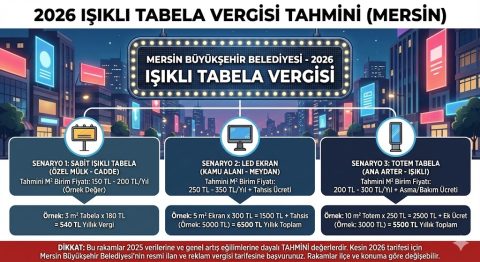 2026 Işıklı tabela vergisi ne kadar?